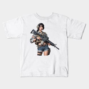 Tactical Girl Kids T-Shirt